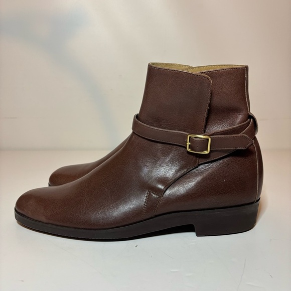 E. Vogel NYC Custom Chelsea Leather Ankle Brown Boots Women’s Size 10 7” Height - Picture 2 of 12